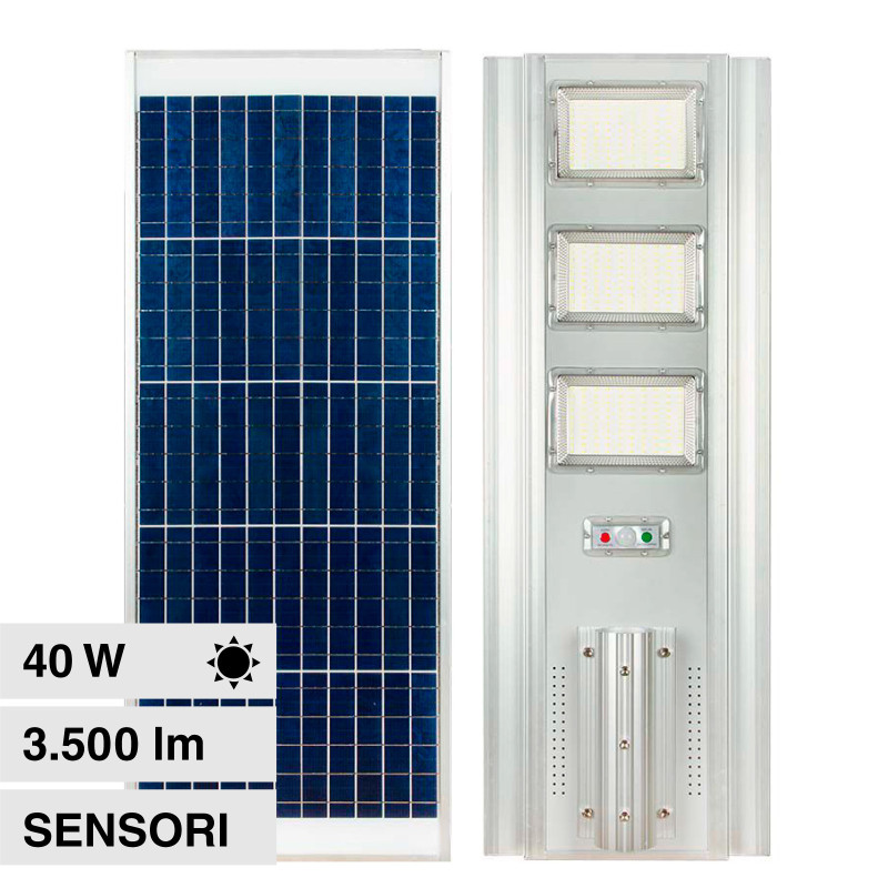VT-30301ST Lampada Stradale 40W Pannello Solare IP65 V-Tac