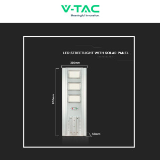 VT-30301ST Lampada Stradale 40W Pannello Solare IP65 V-Tac