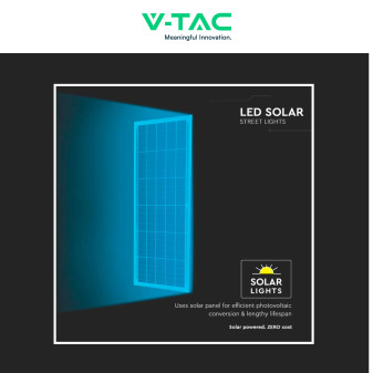 VT-40401ST Lampada Stradale 50W Pannello Solare IP65 V-Tac