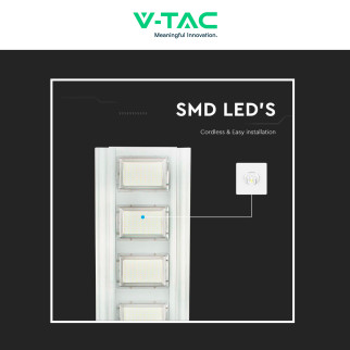 VT-40401ST Lampada Stradale 50W Pannello Solare IP65 V-Tac
