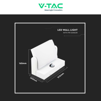 VT-11020S Lampada LED da Muro 17W SMD Sensore PIR V-Tac