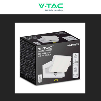 VT-11020S Lampada LED da Muro 17W SMD Sensore PIR V-Tac