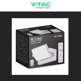 VT-11020 Lampada LED da Muro 17W Ruotabile SMD Bianca V-Tac