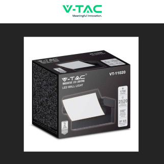 VT-11020 Lampada LED da Muro 17W Ruotabile SMD Nera V-Tac