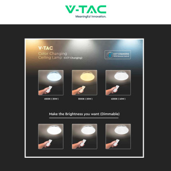 VT-8403 Plafoniera LED Tonda 40W SMD CCT 3in1 V-Tac Gallery