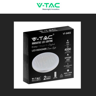 VT-8401 Plafoniera LED Tonda 40W SMD CCT 3in1 V-Tac Gallery