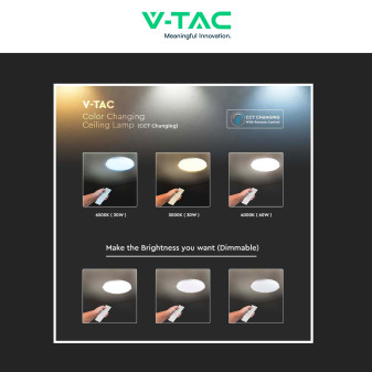 VT-8557 Plafoniera LED Tonda 60W SMD CCT 3in1 V-Tac Gallery