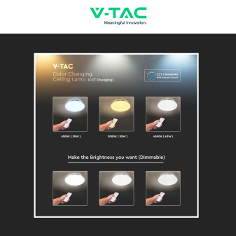 VT-8503 Plafoniera LED Tonda 60W SMD CCT 3in1 V-Tac Gallery