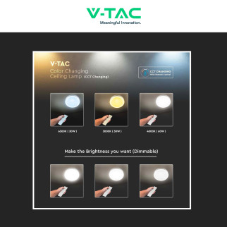 VT-8502 Plafoniera LED Tonda 60W SMD CCT 3in1 V-Tac Gallery