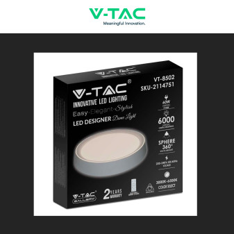 VT-8502 Plafoniera LED Tonda 60W SMD CCT 3in1 V-Tac Gallery