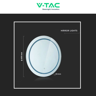 VT-8602 Lampada LED a Specchio 25W Touch Anti-Fog SMD V-Tac
