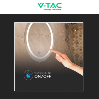 VT-8602 Lampada LED a Specchio 25W Touch Anti-Fog SMD V-Tac