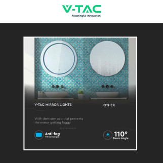 VT-8602 Lampada LED a Specchio 25W Touch Anti-Fog SMD V-Tac