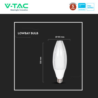 VT-260 Lampadina LED E40 60W Olive SMD Samsung V-Tac Pro