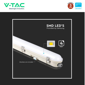 VT-120136S Tubo LED Plafoniera 36W Samsung SMD IP65 V-Tac