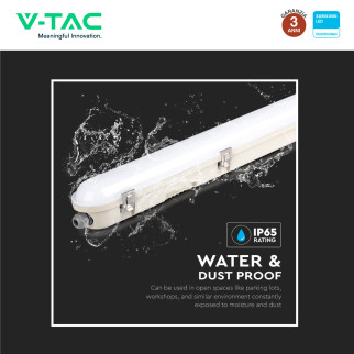 VT-120136S Tubo LED Plafoniera 36W Samsung SMD IP65 V-Tac