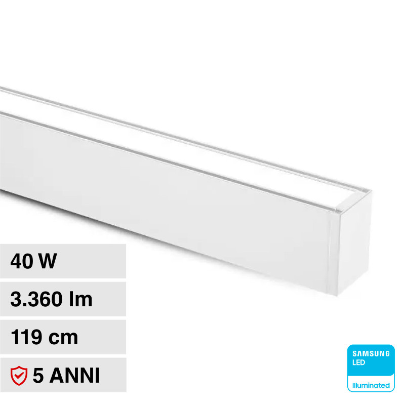 VT-7-40 Lampada LED a Sospensione 40W SMD Chip Samsung V-Tac
