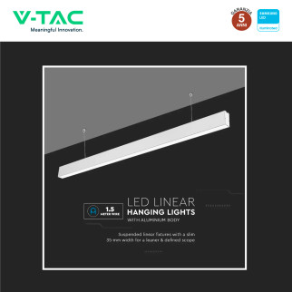 VT-7-40 Lampada LED a Sospensione 40W SMD Chip Samsung V-Tac