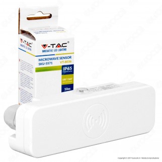 V-Tac VT-8036 Sensore di Movimento a Microonde IP65 per Lampadine -