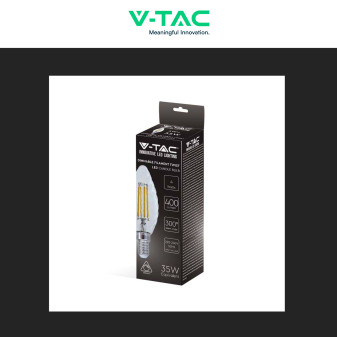 VT-1985D Lampadina LED E14 4W Candle Twist Filament V-Tac