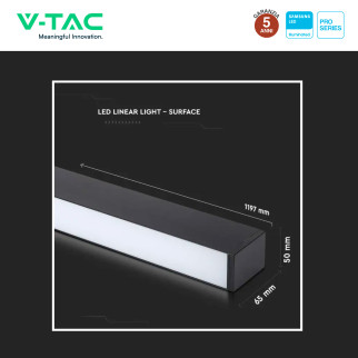 VT-7-46 Lampada LED a Superficie 40W SMD Samsung V-Tac Pro