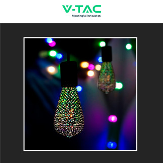 VT-2223 Lampadina LED E27 5W Bulb ST64 Filament 3D V-Tac