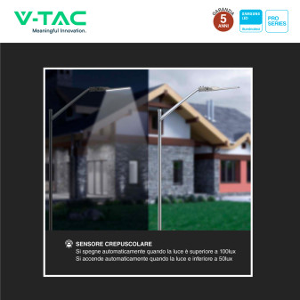 VT-59ST Lampada Stradale LED 50W IP65 Samsung V-Tac Pro