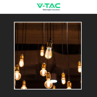 VT-2066 Lampadina LED E27 5W Bulb ST64 Filament Vetro V-Tac
