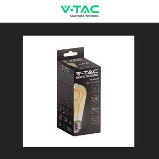VT-2066 Lampadina LED E27 5W Bulb ST64 Filament Vetro V-Tac