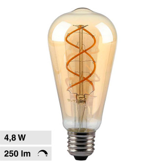 VT-2065D Lampadina LED E27 4,8W ST64 Dimmerabile Vetro V-Tac