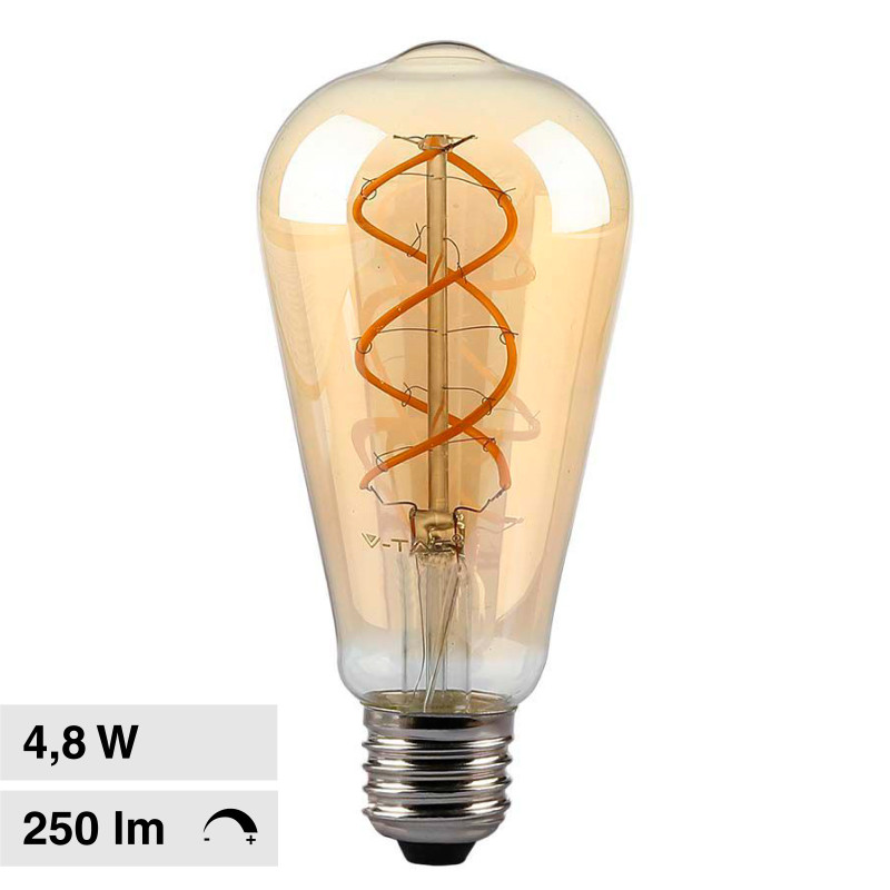VT-2065D Lampadina LED E27 4,8W ST64 Dimmerabile Vetro V-Tac