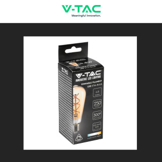 VT-2065D Lampadina LED E27 4,8W ST64 Dimmerabile Vetro V-Tac