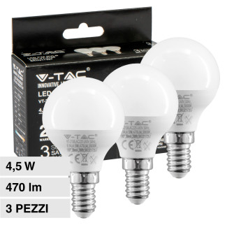 VT-2156 Super Saver Pack 3 Lampadine LED E14 P45 4,5W V-Tac