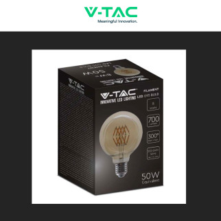 VT-2019 Lampadina LED E27 8W Bulb G95 Filament Vetro V-Tac