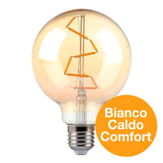 VT-2024 Lampadina LED E27 4W Bulb G95 Filament Vetro V-Tac