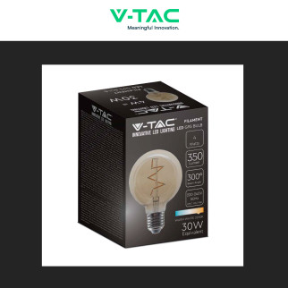 VT-2024 Lampadina LED E27 4W Bulb G95 Filament Vetro V-Tac