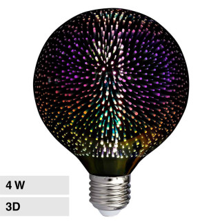 VT-2233 Lampadina LED E27 4W Globo G125 Filament 3D V-Tac