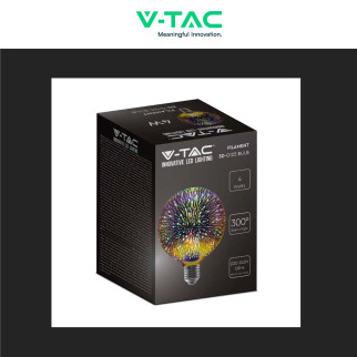 VT-2233 Lampadina LED E27 4W Globo G125 Filament 3D V-Tac