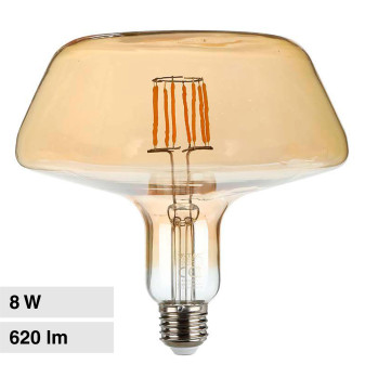 VT-2308 Lampadina LED E27 8W Bulb T180 Filament Vetro V-Tac