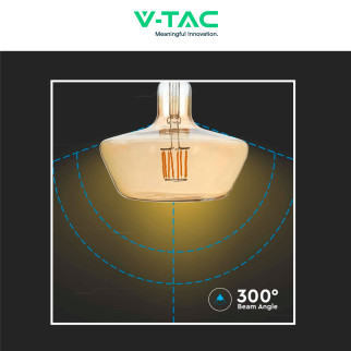 VT-2308 Lampadina LED E27 8W Bulb T180 Filament Vetro V-Tac
