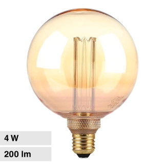 VT-2195 Lampadina LED E27 4W G125 Art Filament Vetro V-Tac