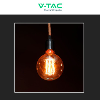 VT-2195 Lampadina LED E27 4W G125 Art Filament Vetro V-Tac