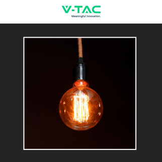 VT-2195 Lampadina LED E27 4W G125 Art Filament Vetro V-Tac