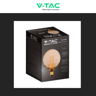 VT-2195 Lampadina LED E27 4W G125 Art Filament Vetro V-Tac