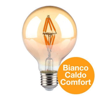 VT-2004 Lampadina LED E27 4W Bulb G80 Filament Vetro V-Tac