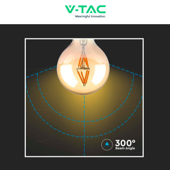 VT-2004 Lampadina LED E27 4W Bulb G80 Filament Vetro V-Tac