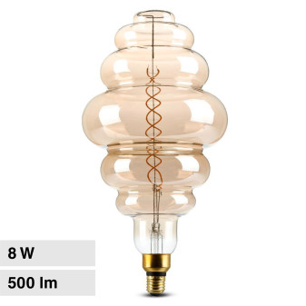 VT-2188D Lampadina LED E27 8W Bulb S200 Filament Vetro V-Tac
