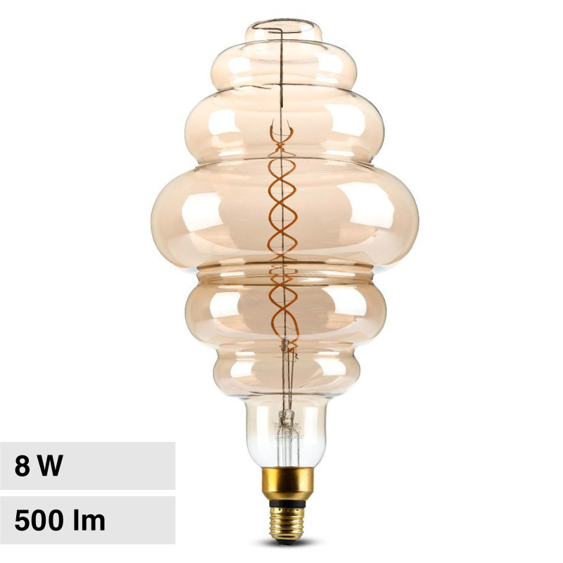 VT-2188D Lampadina LED E27 8W Bulb S200 Filament Vetro V-Tac
