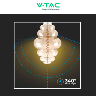 VT-2188D Lampadina LED E27 8W Bulb S200 Filament Vetro V-Tac