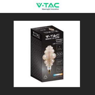 VT-2188D Lampadina LED E27 8W Bulb S200 Filament Vetro V-Tac